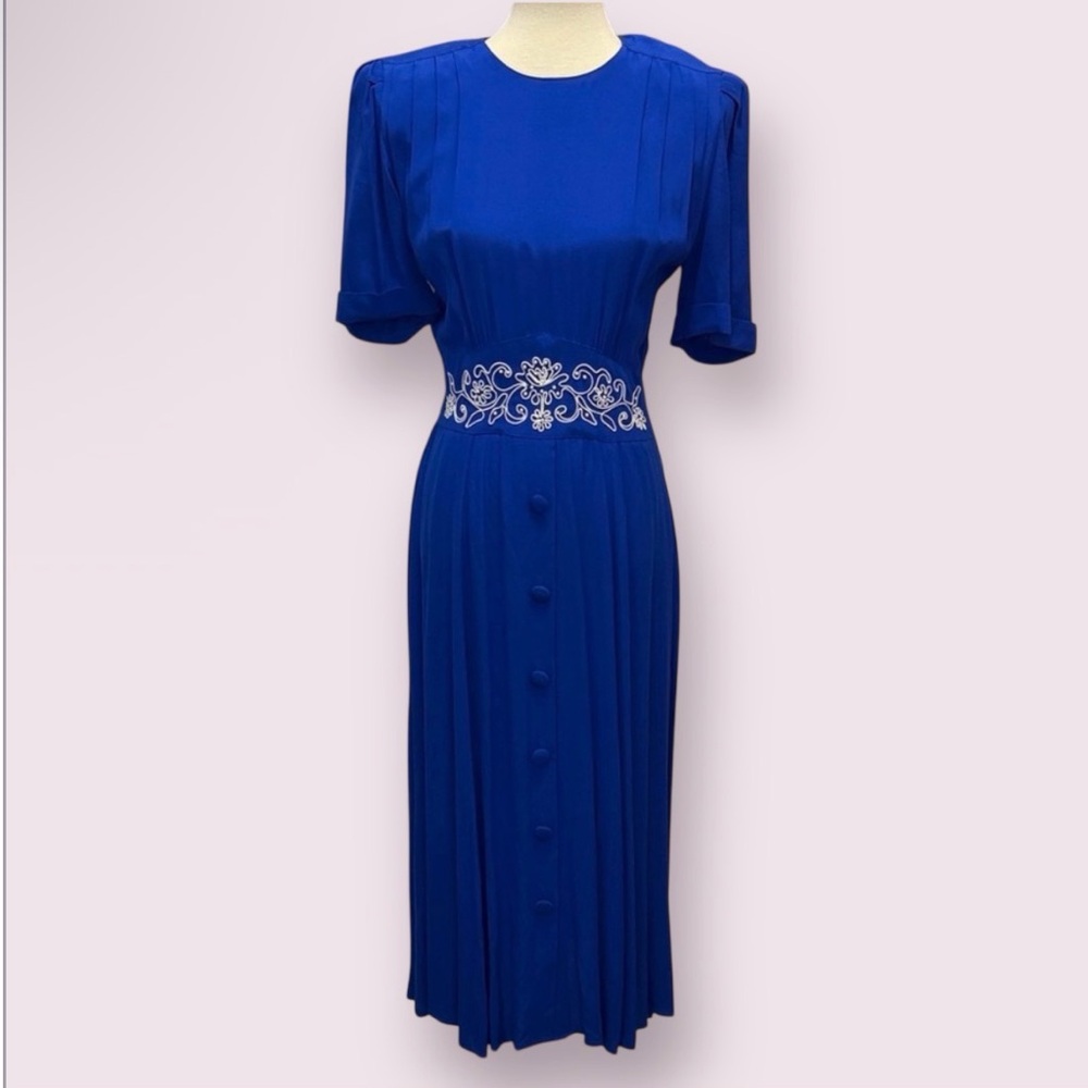 Vintage 90’s Royal Blue Karin Steven’s Dress